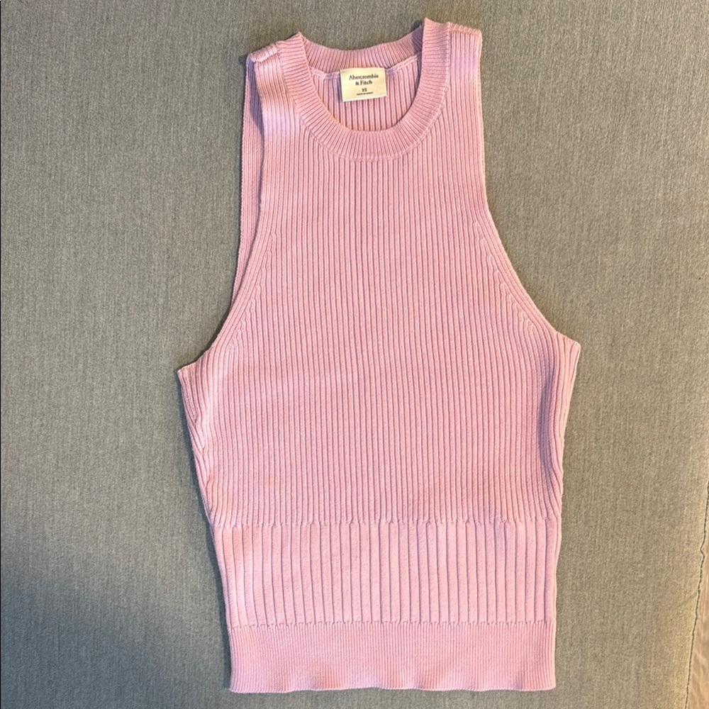 Abercrombie + Fitch Pink Sleeveless Ribbed Top XS